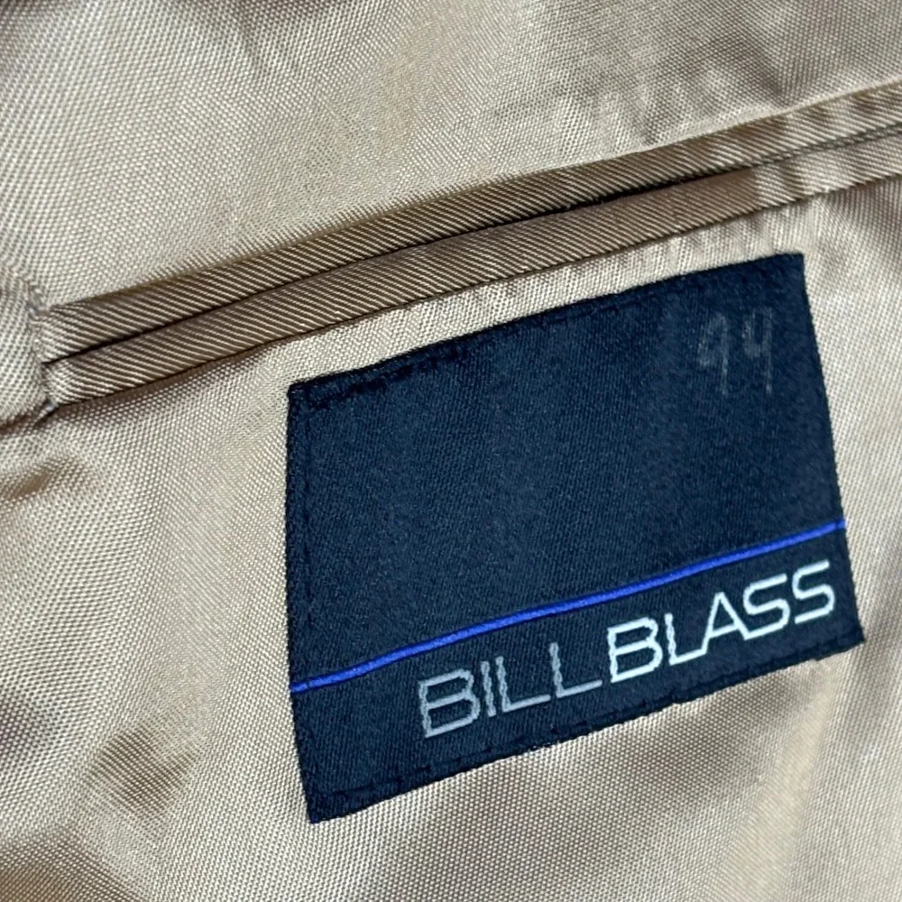 Bill Blass Blazer Mens 40 Short Camel Wool Blend Solid 2 bnt Professional Sport